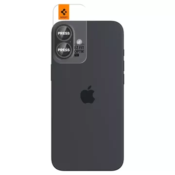 Osłona Aparatu Spigen Optik Pro Glas.TR ”EZ FIT” Camera Protector 2-pack do iPhone 16 / 16 Plus Crystal Clear