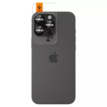 Osłona Aparatu Spigen Optik Pro L-series Glas.Tr ”Ez Fit” Camera Protector 2-pack do iPhone 14 Pro / Pro Max / 15 Pro / Pro Max / 16 Pro / 16 Pro Max Black