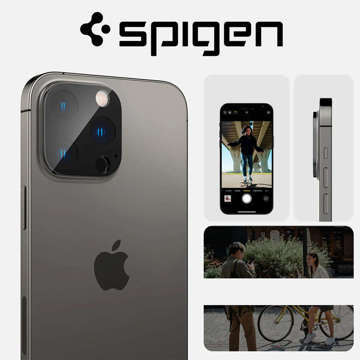 Osłona aparatu Spigen GLAStR OPTIK 2-pack szkło na obiektyw do iPhone 14 Pro/14 Pro Max/15 Pro/15 Pro Max Black