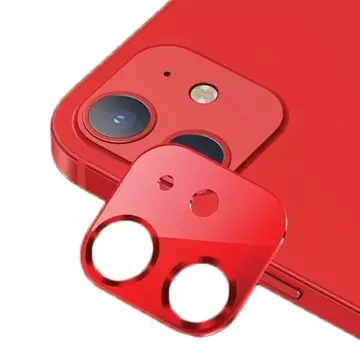 Osłona obiektywu USAMS Camera Lens Glass do iPhone 12 metal BH703JTT03 (US-BH703) czerwony/red 