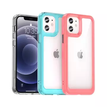 Outer Space Case etui do iPhone 12 sztywny pokrowiec z żelową ramką czarny