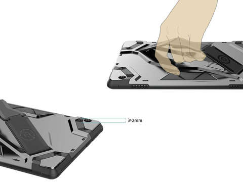 Pancerne etui Alogy Armor Case do Lenovo Tab M10 10.1 TB-X605F/L Srebrne + Folia + Rysik