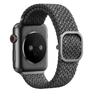 Pasek UNIQ Aspen do Apple Watch 40/38/41mm Series 4/5/6/7/8/SE/SE2 Braided szary/granite grey