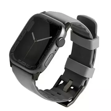 Pasek UNIQ Linus Apple Watch Series 4/5/6/7/8/SE/SE2 38/40/41mm Airosoft Silicone szary/chalk grey