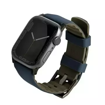 Pasek UNIQ Linus Apple Watch Series 4/5/6/7/8/SE/SE2/Ultra 42/44/45mm Airosoft Silicone niebieski/nautical  blue
