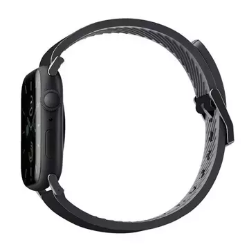 Pasek do smartwatcha UNIQ Straden do Apple Watch Series 4/5/6/7/8/SE/SE2/Ultra 42/44/45mm Leather Hybrid Strap czarny/black