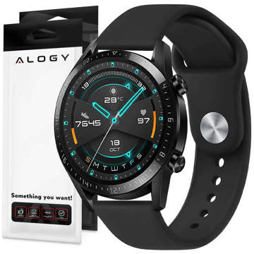 Pasek uniwersalny Sportowy Alogy Strap do smartwatcha 20mm Black