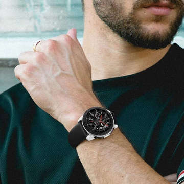Pasek uniwersalny Sportowy Alogy Strap do smartwatcha 20mm Black