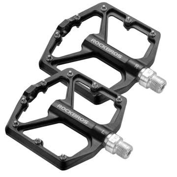 Pedały do roweru rowerowe platformowe RockBros K203-BK metalowe MTB komplet 2szt Czarne