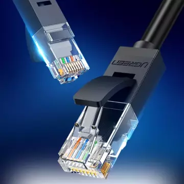 Płaski kabel sieciowy UGREEN LAN Ethernet Cat. 6 8m czarny (NW102)