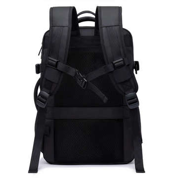 Plecak podróżny Bange BackPack biznesowy plecak rozszerzalny Torba pojemna do laptopa 17.3" z portem USB Czarny