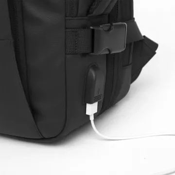 Plecak podróżny Bange BackPack biznesowy plecak rozszerzalny Torba pojemna do laptopa 17.3" z portem USB Czarny