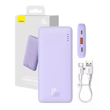 Powerbank Baseus Airpow 10000mAh 20W Fioletowy