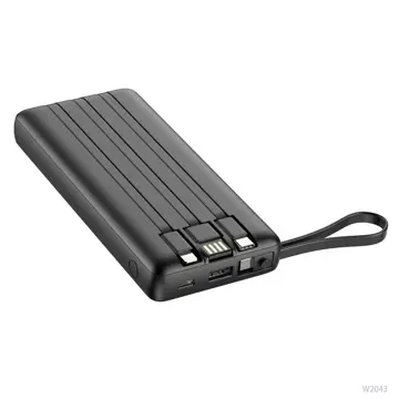 Powerbank Bateria zewnętrzna (POWER BANK) VEGER C20 - 20 000mAh (Micro + Typ C + Lightning 8-pin) czarny W2047