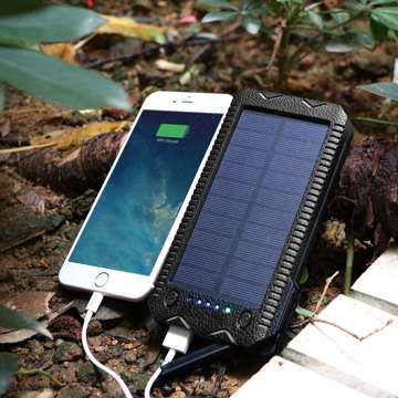 Powerbank Solarny Power Bank Szybko ładujący M1 20000mAh Czarny