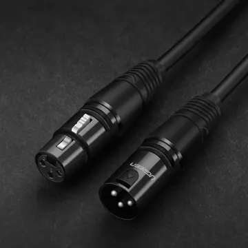 Przedłużacz UGREEN kabel audio przewód mikrofonowy do mikrofonu XLR (żeński) - XLR (męski) 2 m (AV130)