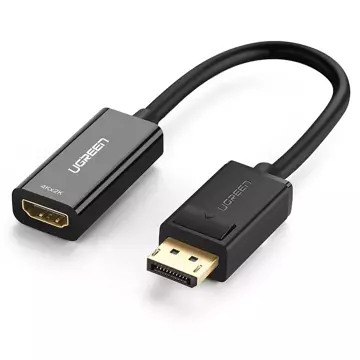 Przejściówka UGREEN kabel przewód z DisplayPort (męski) na HDMI (żeński) (jednokierunkowy) 1080P 60Hz 12bit czarny (40362)