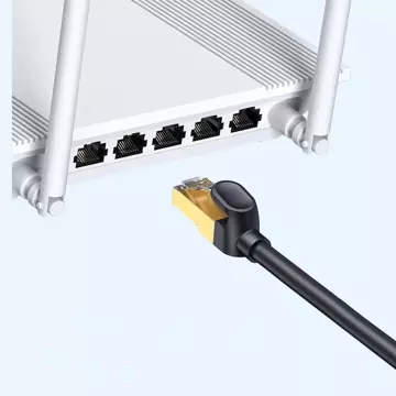 Przewód Baseus Speed Seven szybki kabel sieciowy RJ45 10Gbps 0.5m czarny (WKJS010001)