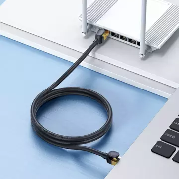 Przewód Baseus Speed Seven szybki kabel sieciowy RJ45 10Gbps 0.5m czarny (WKJS010001)