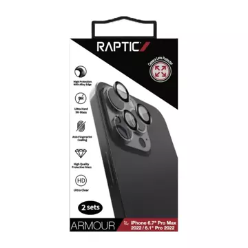 Raptic X-Doria Armour Camera Glass szkło hartowane iPhone 14 Pro / 14 Pro Max na tylny aparat