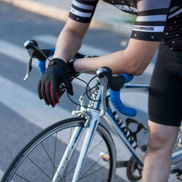Rękawiczki rowerowe XL RockBros rękawice na rower S169-1BR-XL Czarno-Czerwone