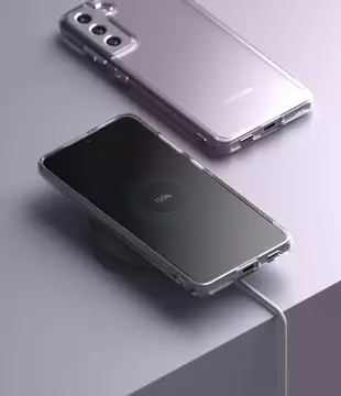 Ringke Fusion Matte etui pokrowiec z żelową ramką Samsung Galaxy S21 FE czarny Camo Black (FM576E73)