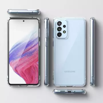 Ringke Fusion etui pokrowiec z żelową ramką Samsung Galaxy A73 przezroczysty