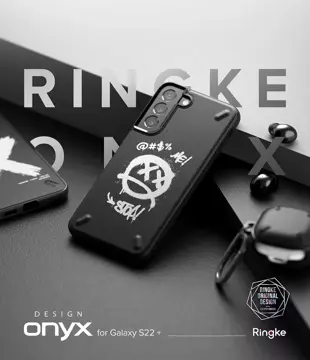 Ringke Onyx Design wytrzymałe etui pokrowiec Samsung Galaxy S22+ (S22 Plus) czarny (X)