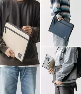 Ringke Smart Zip Pouch uniwersalne etui na laptopa tablet (do 13'') podstawka torba organizer beżowy