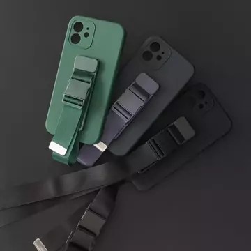 Rope Case silikonowe etui ze smyczą torebka smycz pasek do Samsung Galaxy A13 5G czarny