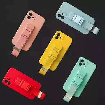 Rope case żelowe etui ze smyczą łańcuszkiem torebka smycz iPhone 11 Pro ciemnozielony