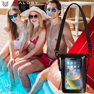 Sakwa Etui wodoodporne na telefon duża torba worek Case wodoszczelne Alogy Waterproof Czarne