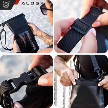 Sakwa Etui wodoodporne na telefon duża torba worek Case wodoszczelne Alogy Waterproof Czarne