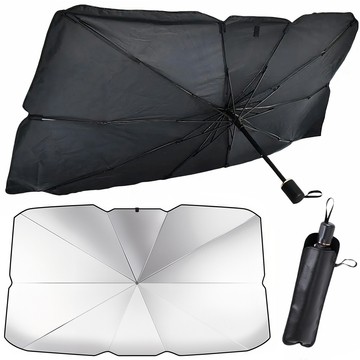 Samochodowy parasol przeciwsłoneczny do samochodu auta osłona szyby przeciwsłoneczna UV Alogy Car L 135x79cm czarny