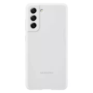 Samsung Silicone Cover gumowe silikonowe etui pokrowiec Samsung Galaxy S21 FE biały (EF-PG990TWEGWW)