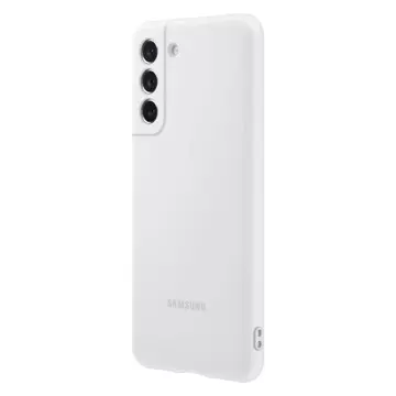 Samsung Silicone Cover gumowe silikonowe etui pokrowiec Samsung Galaxy S21 FE biały (EF-PG990TWEGWW)