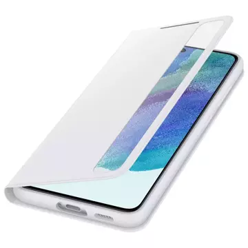 Samsung Smart Clear View Cover futerał antybakteryjne etui z inteligentną klapką Samsung Galaxy S21 FE biały (EF-ZG990CWEGEE)