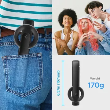 Selfie Stick Kijek Statyw Tripod Spigen S571W MagSafe Bluetooth  uchwyt do telefonu zdjęć + Pilot Czarny