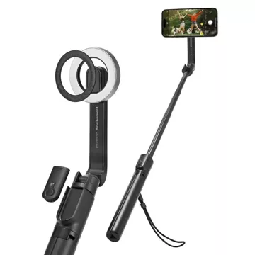 Selfie Stick Kijek Statyw Tripod Spigen S580W MagSafe Bluetooth uchwyt do telefonu zdjęć + Pilot Czarny