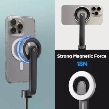 Selfie Stick Kijek Statyw Tripod Spigen S580W MagSafe Bluetooth uchwyt do telefonu zdjęć + Pilot Czarny