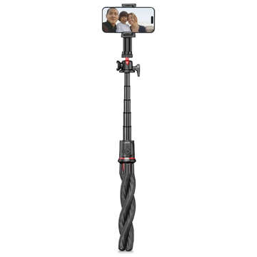 Selfie stick kijek Bluetooth Statyw Flexible Tripod Giętki elastyczny uchwyt do telefonu zdjęć L07S czarny