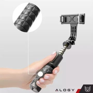 Selfie stick statyw kijek Bluetooth Alogy Tripod uchwyt do telefonu Czarny