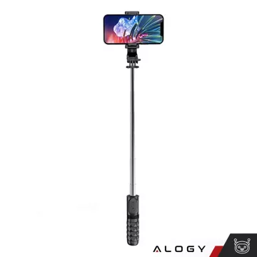 Selfie stick statyw kijek Bluetooth Alogy Tripod uchwyt do telefonu Czarny