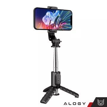 Selfie stick statyw kijek Bluetooth Alogy Tripod uchwyt do telefonu Czarny