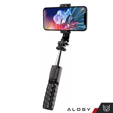 Selfie stick statyw kijek Bluetooth Alogy Tripod uchwyt do telefonu Czarny