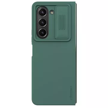 Silikonowe etui Nillkin CamShield Silky Silicone Case do Samsung Galaxy Z Fold 5 z osłoną na aparat - ciemnozielone