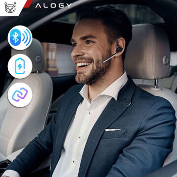 Słuchawka bezprzewodowa z mikrofonem Alogy Bluetooth 5.1 CVC8.0 douszna