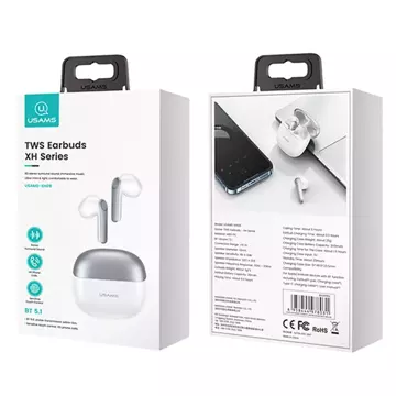 Słuchawki Bluetooth 5.1 USAMS TWS XH Series Dual mic bezprzewodowe niebieski/blue BHUXH03