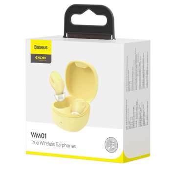 Słuchawki TWS Baseus Encok WM01 (żółte)
