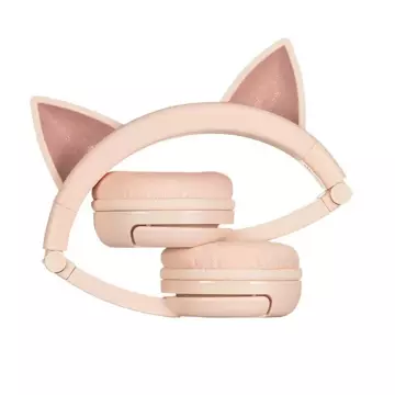 Słuchawki bezprzewodowe dla dzieci BuddyPhones Play Ears Plus cat (różowe)
